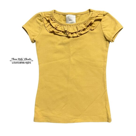 Persnickety 12m Yellow Ruffle Neck Top - Picture 1 of 4